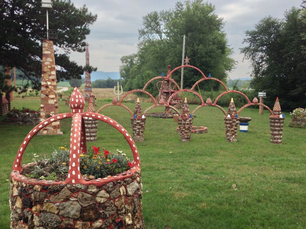 Sculptures at Prairie Moon Sculpture Garden and Museum