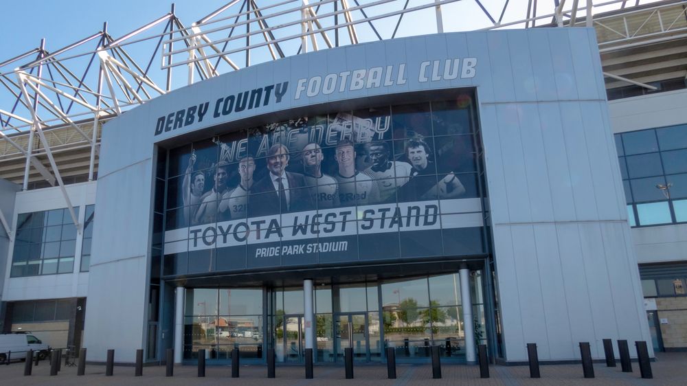 Entrance of Pride Park Stadium