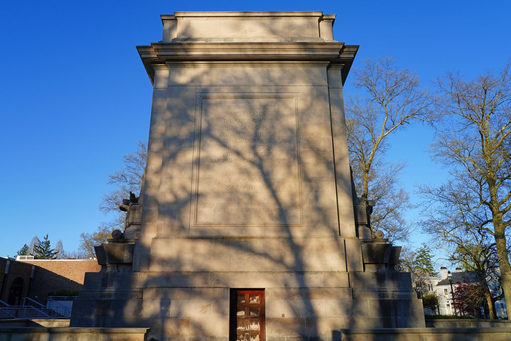 Princeton Battle Monument on a sunny day