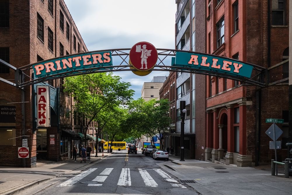 View of the Printers Alley