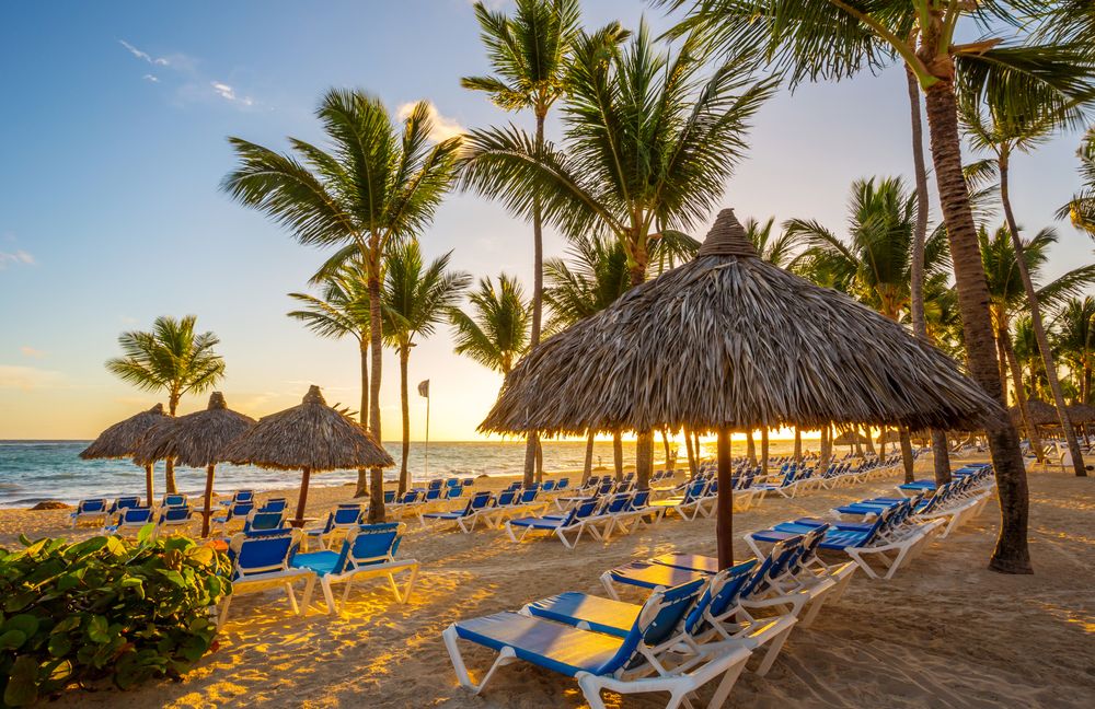 Beach chairs at Tropical Beach resort in Punta Cana
