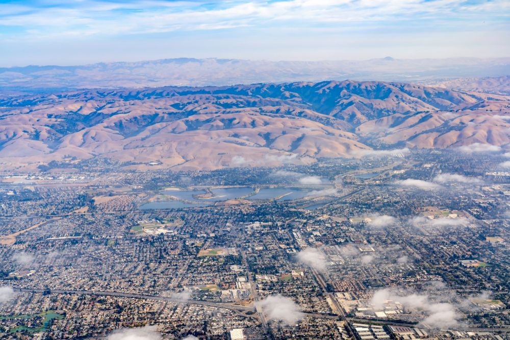 Aerial view of Quarry Lakes Regional Recreation Area