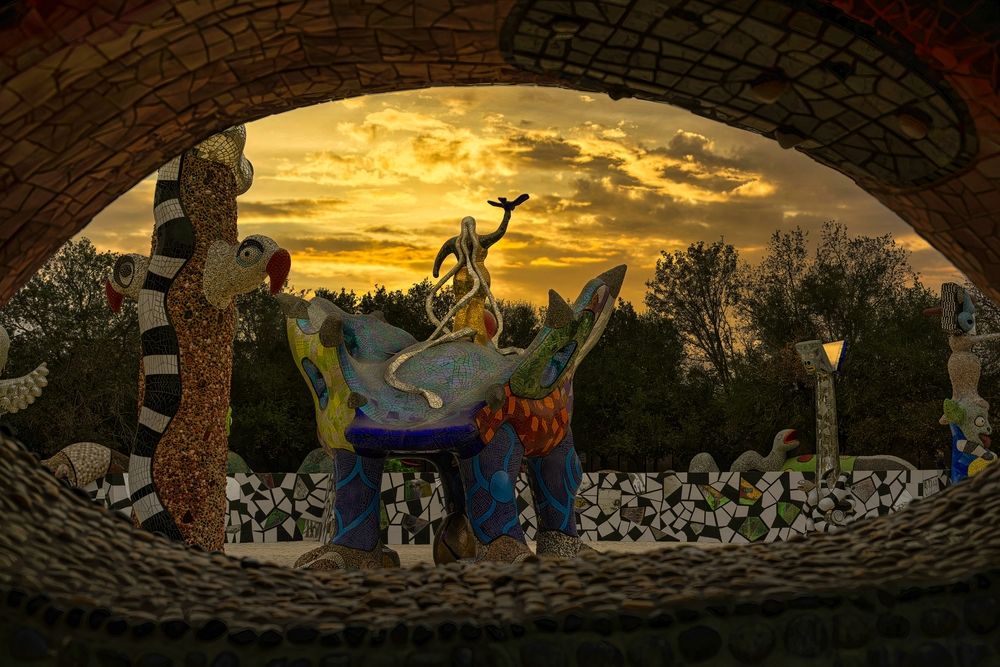 Mosaic statues at Queen Califia’s Magical Circle
