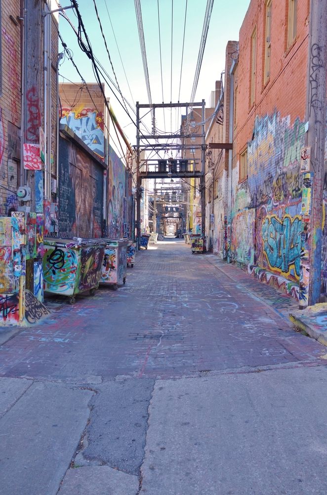 Daytime view of Art Alley