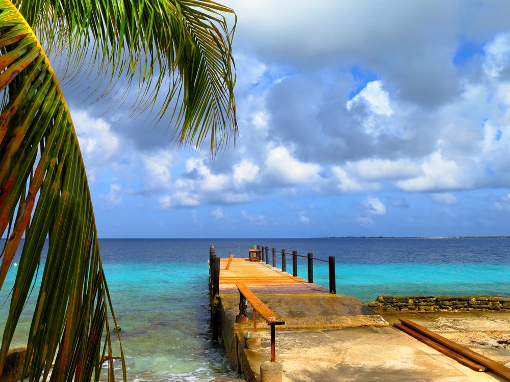 A wooden pier at Maya Key