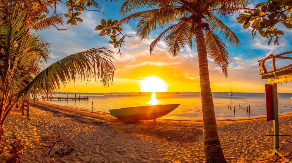 Scenic sunset at West End