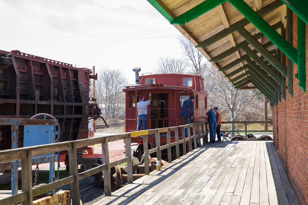 People at Railroad Museum