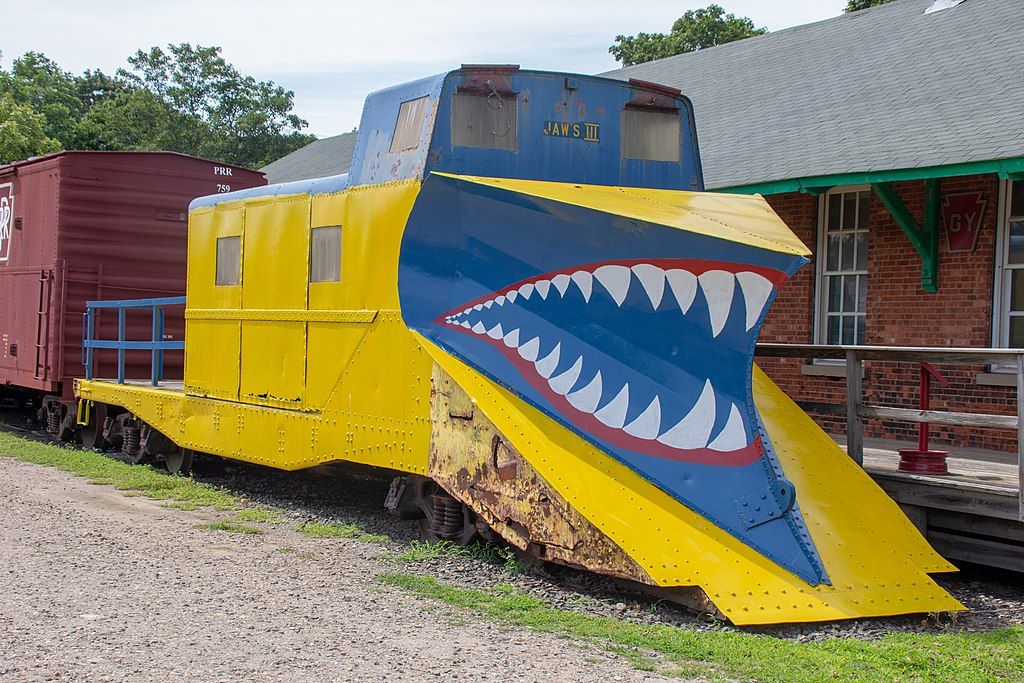 Colorful railcar at Railroad Museum
