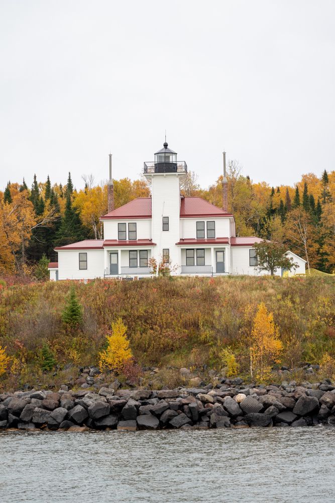 Lighthouse on the shores of Raspberry Lake