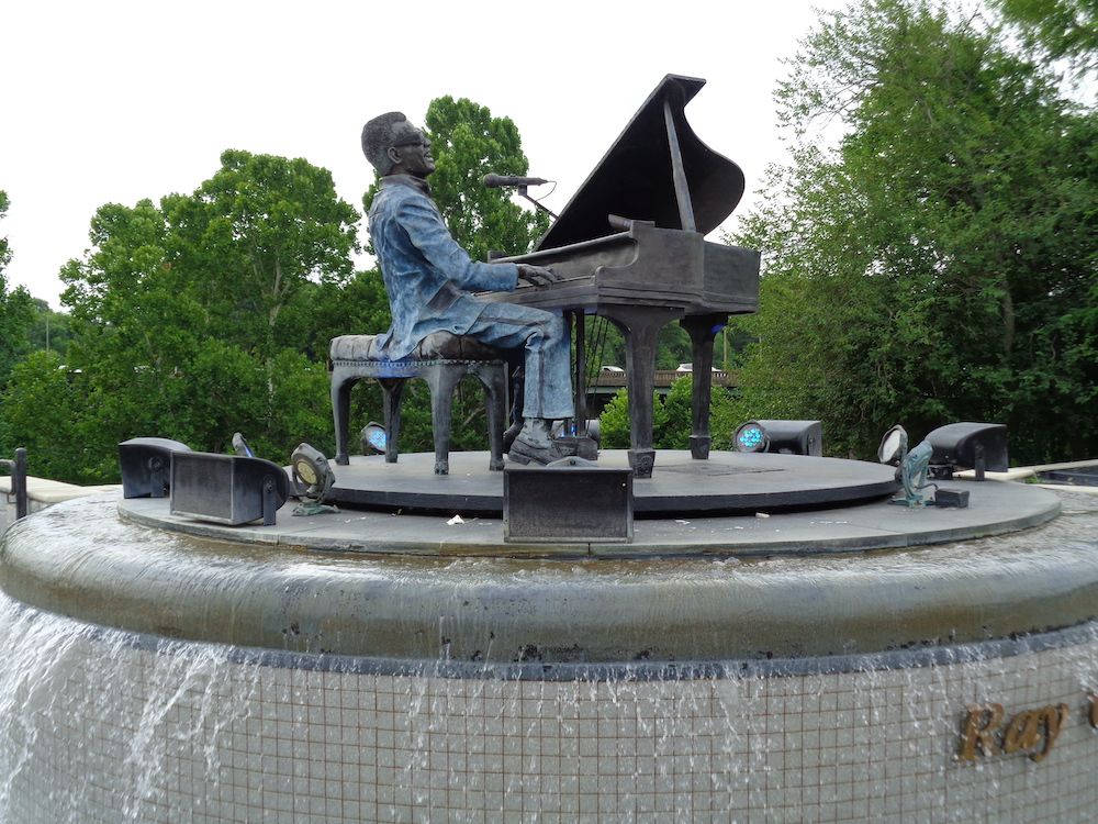 Daytime view of Ray Charles Memorial