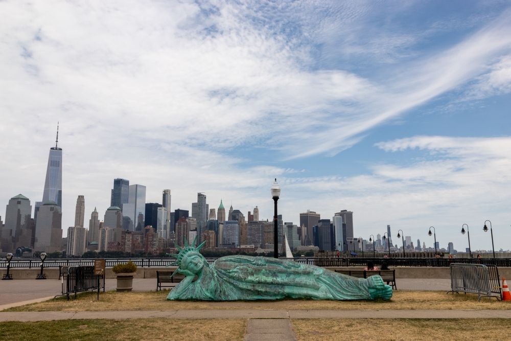 View of the Reclining Liberty by Zaq Landsberg