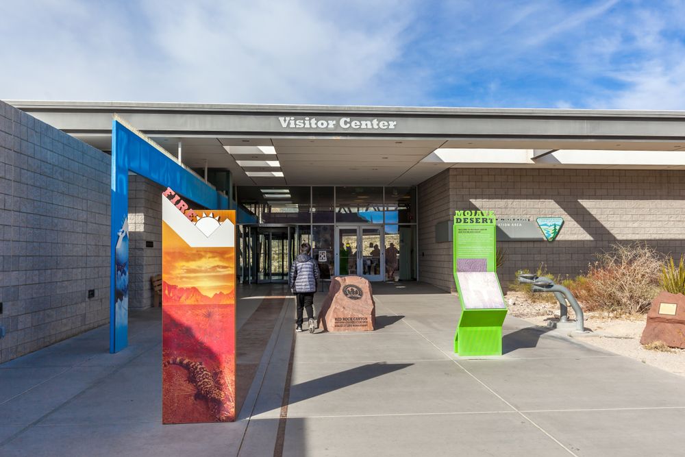 Exterior and entrance of Red Rock Canyon Visitor Center