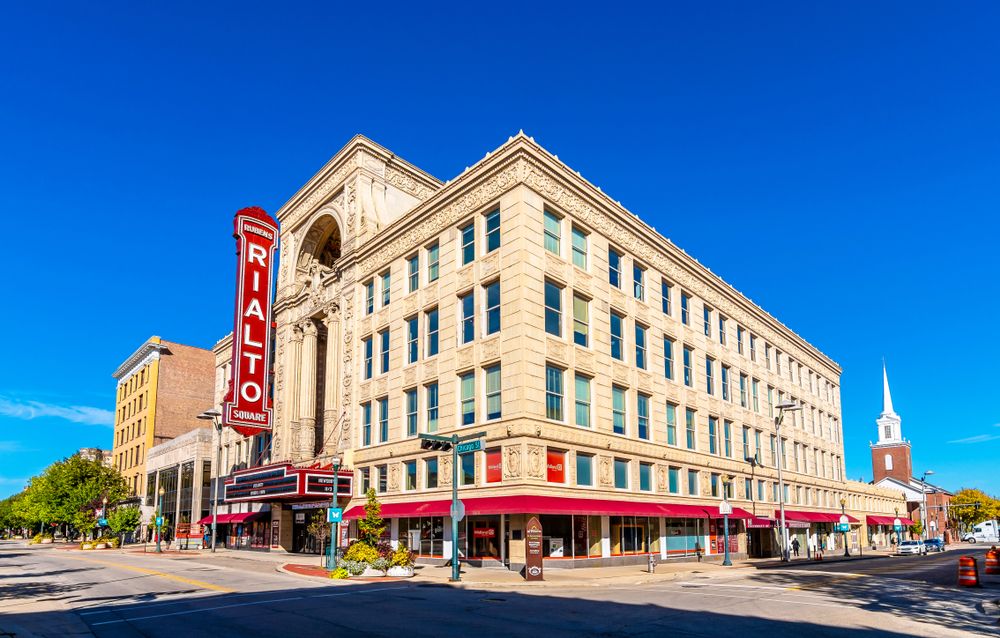 Front View of Rialto Square Theatre