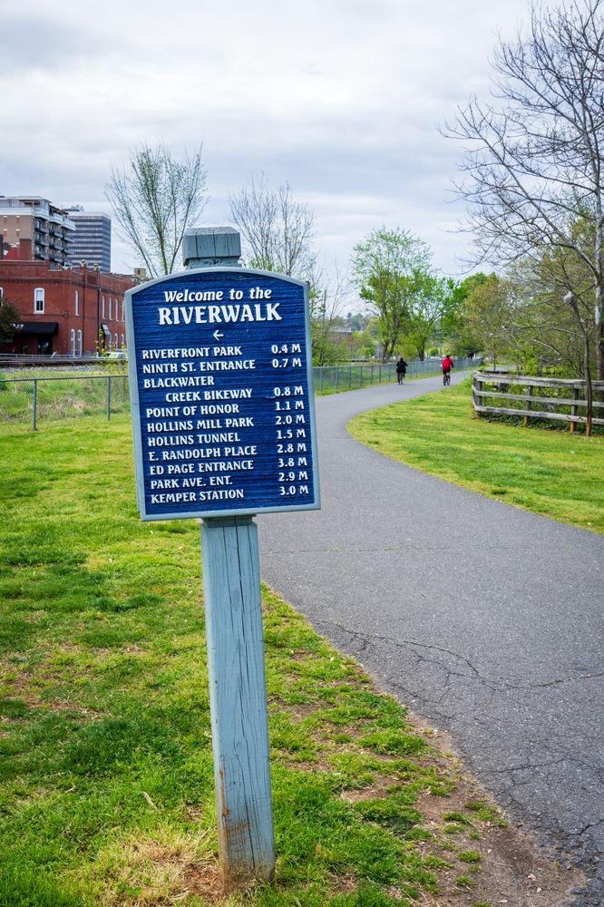 Information plaque at Riverfront Park