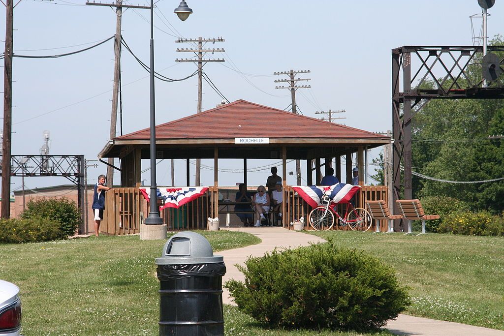 People at Rochelle Railroad Park