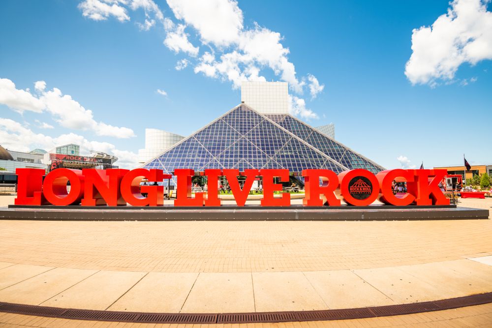 View of the Rock & Roll Hall of Fame in Cleveland