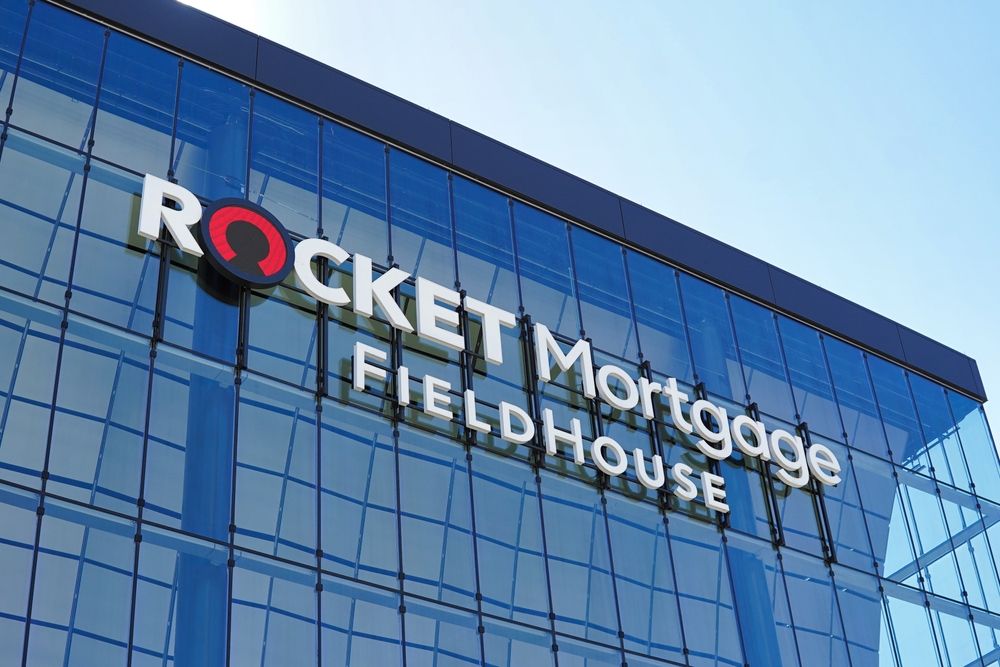 Signage of Rocket Mortgage FieldHouse