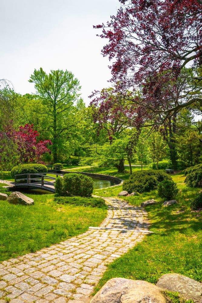 Scenic view of the Japanese Garden at the Roger Williams Park