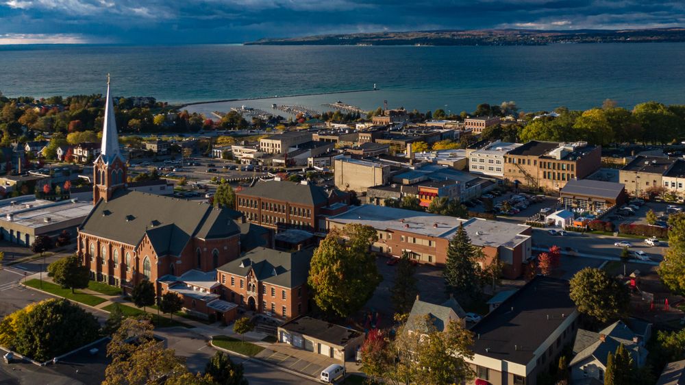Aerial view of Saint Francis church