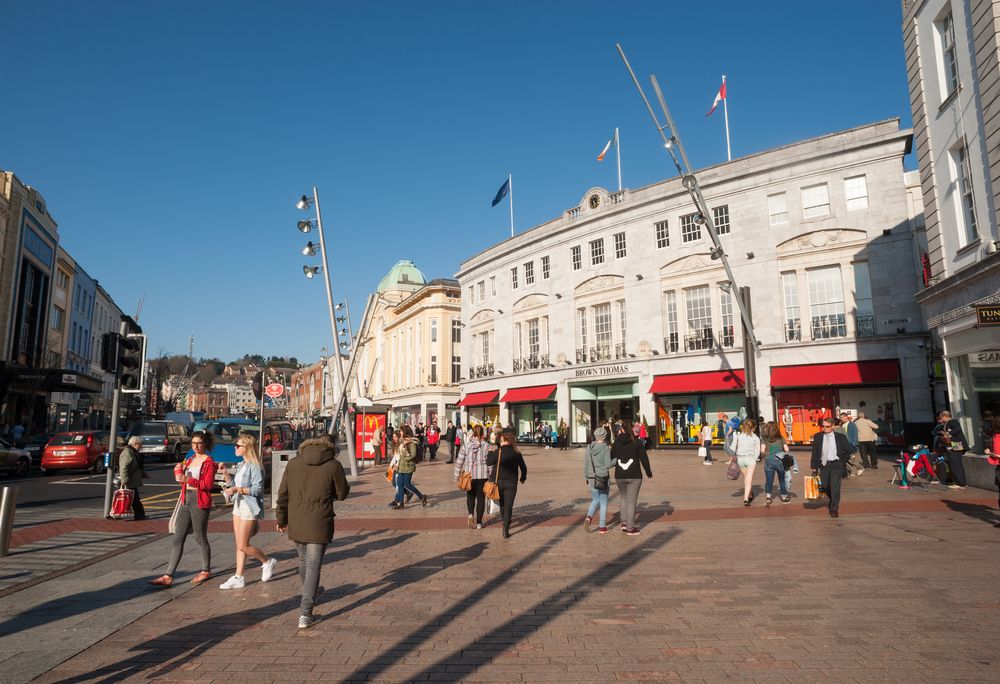 People strolling around at Saint Patrick’s Street