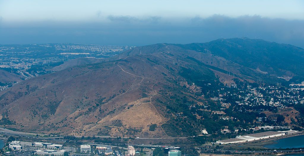Aerial view of San Bruno Mountain Park