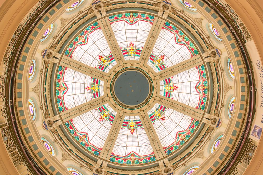 Interior view of the dome at San Mateo County History Museum