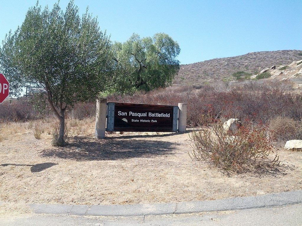Signage of San Pasqual Battlefield State Historic Park
