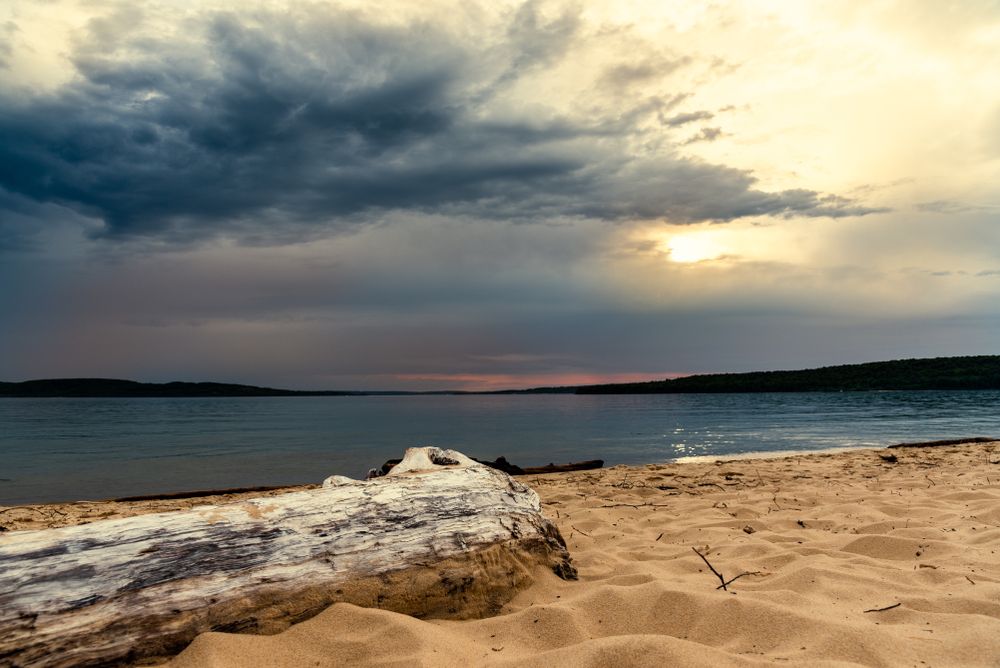 Scenic view of Sand point Beach