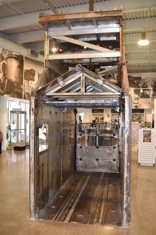 display and shop inside Sanford Lab Homestake Visitor Center