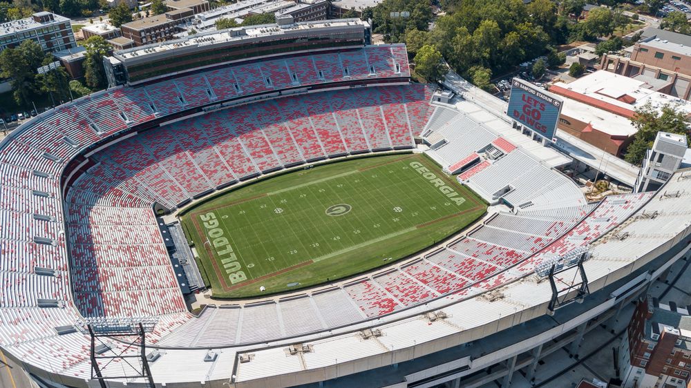 Aerial view of the Sanford Stadium