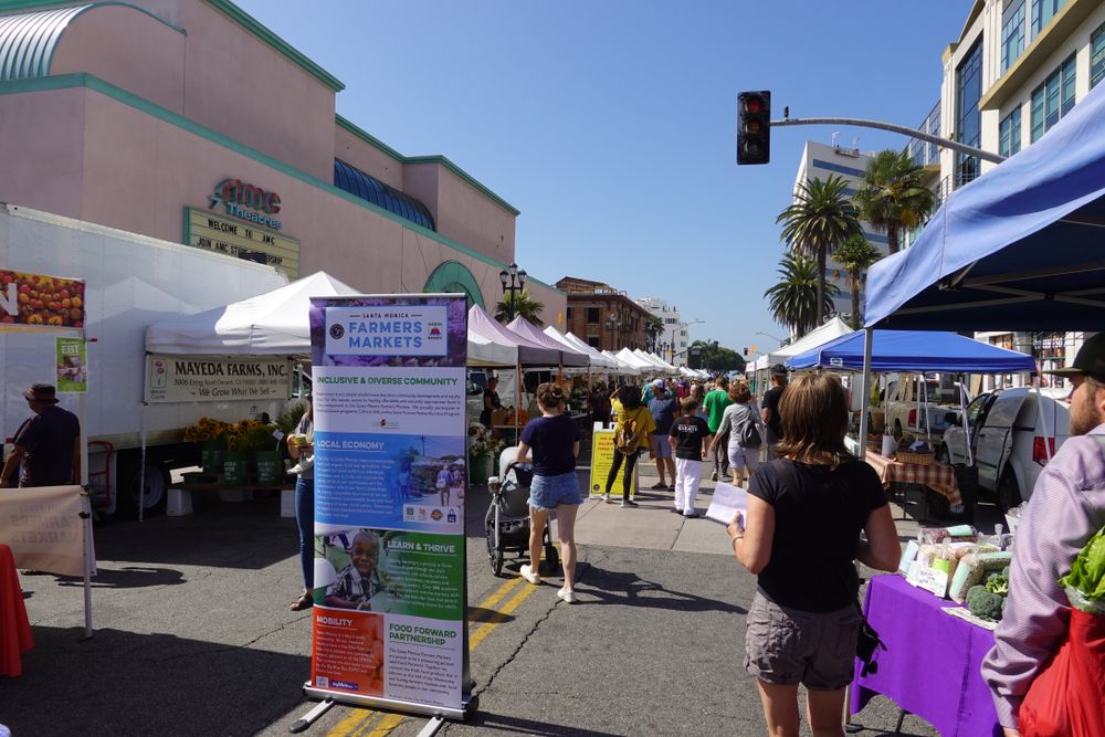 Tents at Santa Monica Farmers Market