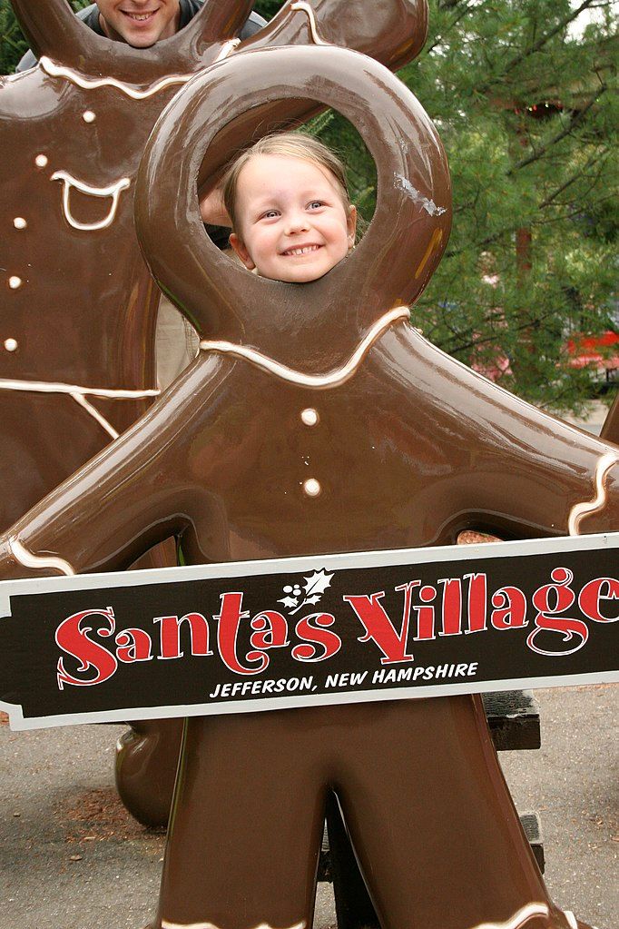 A happy kid posing at Santa’s Village