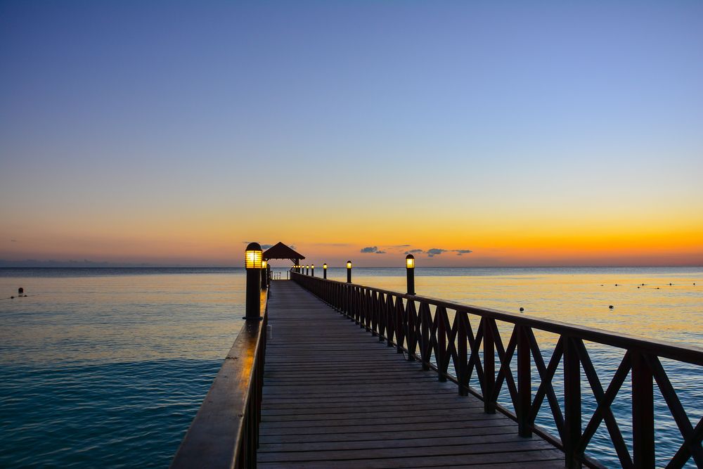 Santo Domingo beach during sunset