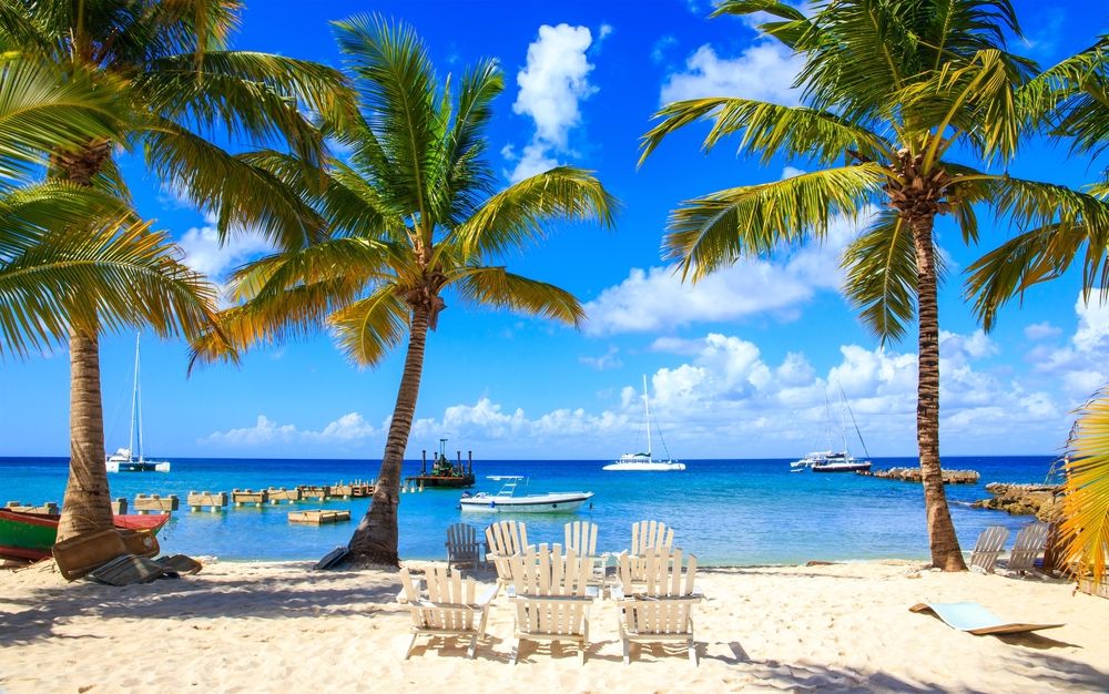 Beautiful beach at Saona Island