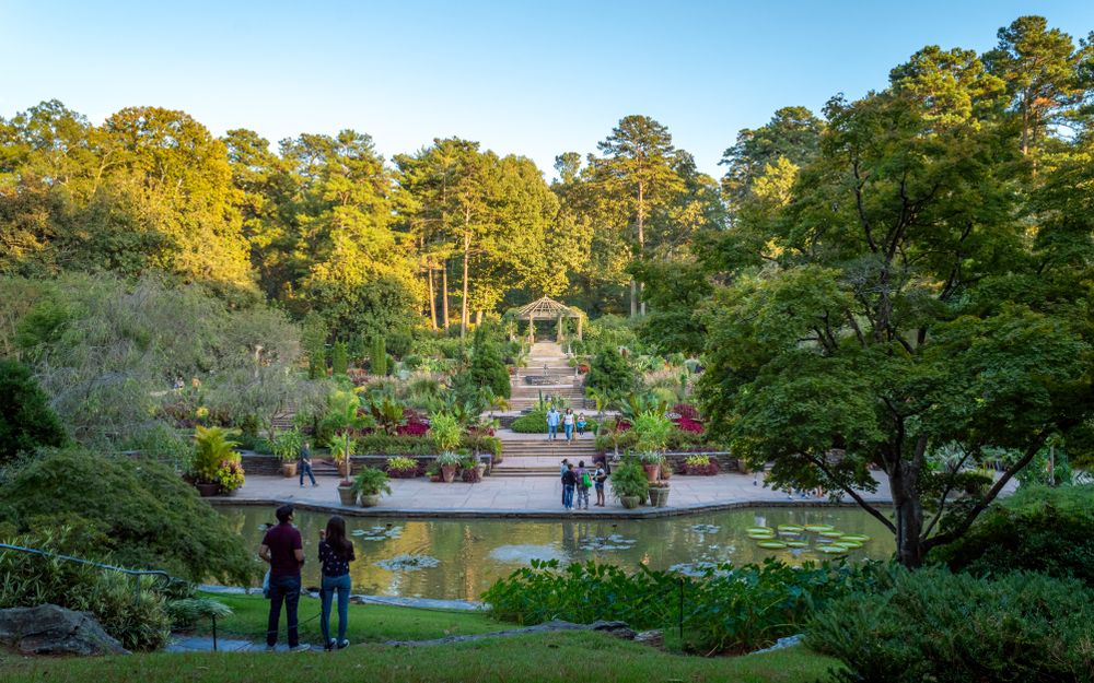 Visitors enjoying at Sarah P. Duke Gardens