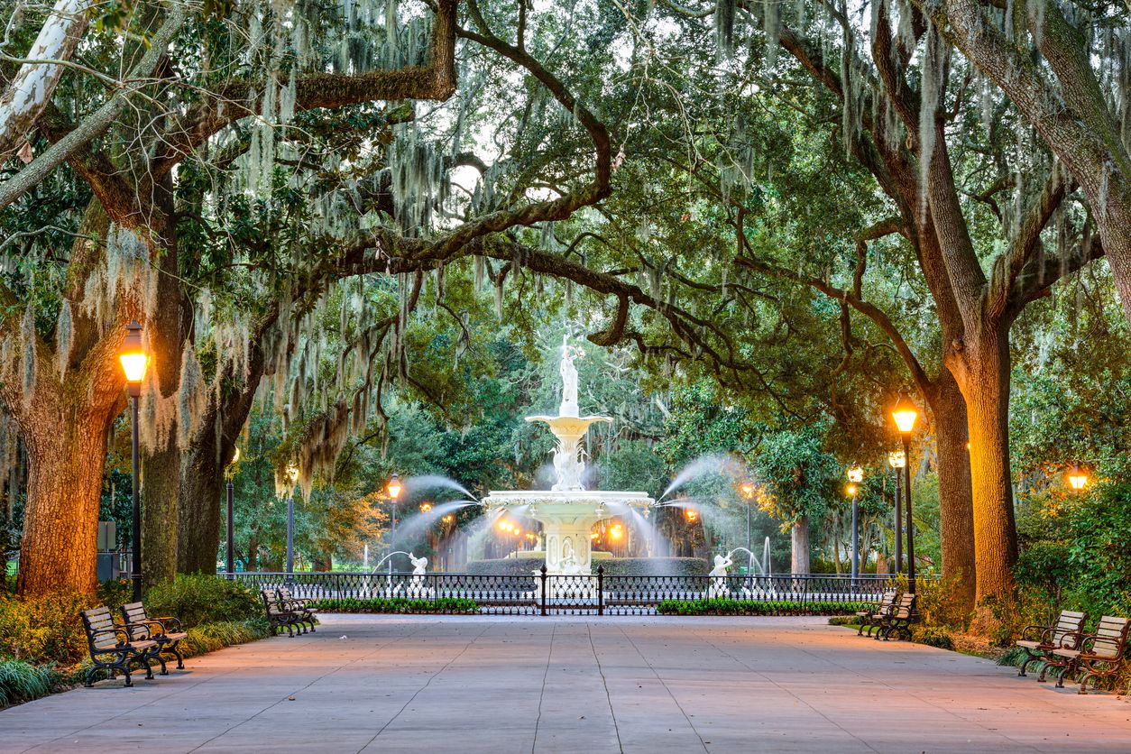 A park at Savannah, Georgia