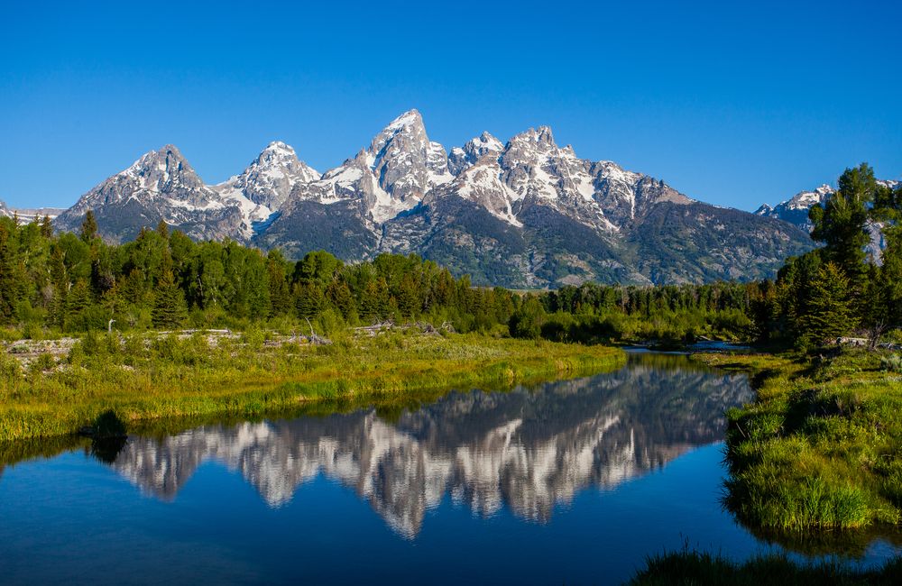 Stunning view of the reflection in Schwabacher Landing