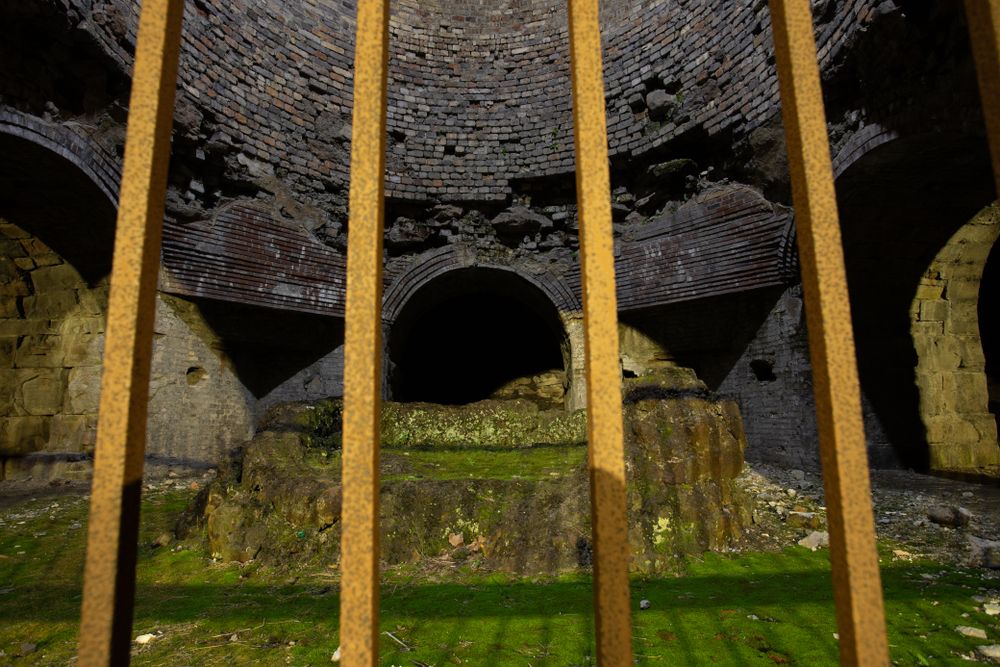 The view inside one of Scranton Iron Furnaces