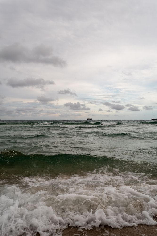 Waves crashing on the shores of Sebastian Street Beach