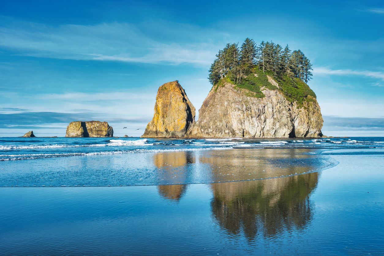 Sunny day at Second Beach, Washington
