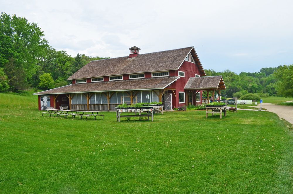 Picnic area at Seed Savers Exchange Heritage Farm