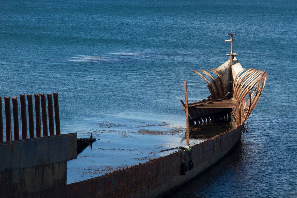 Shipwrecks along shores of Punta Arenas