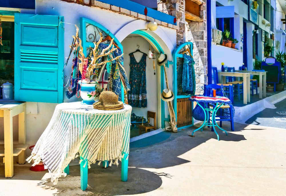 Shopping street in Mykonos