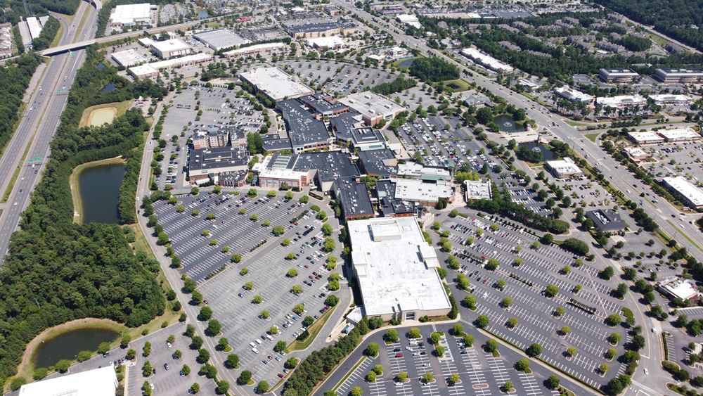 Bird's eye view of Short Pump Town Center