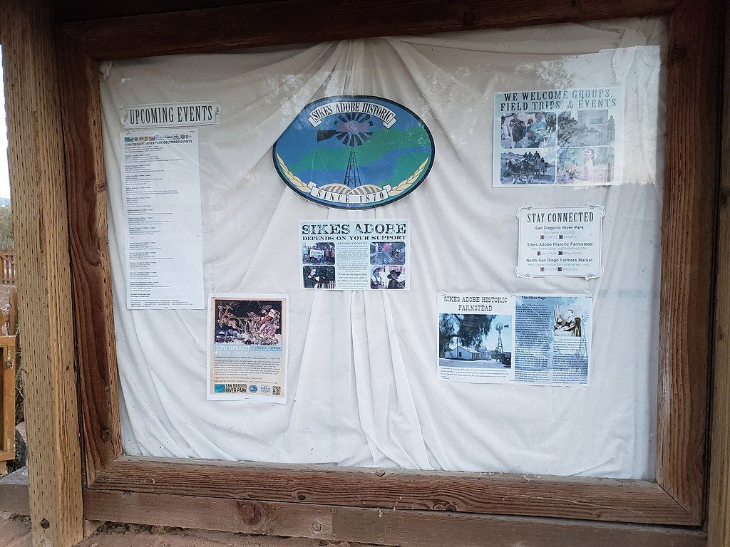 Display at Sikes Adobe Historic Farmstead