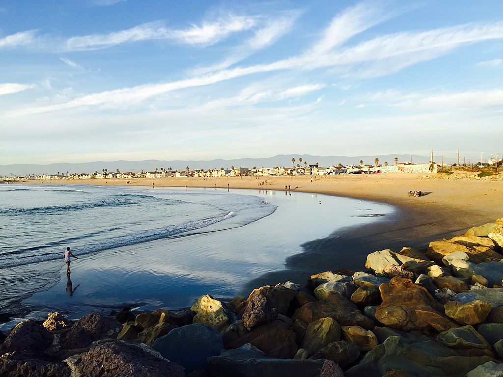 View of Silver Strand Beach on a sunny day