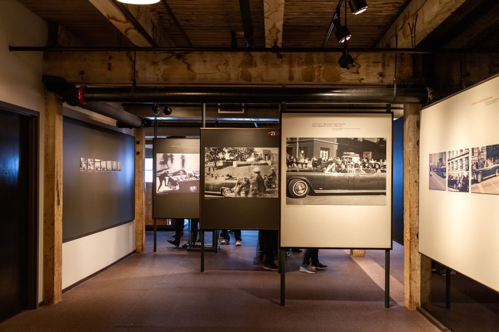 Photo exhibits at Sixth Floor Museum at Dealey Plaza