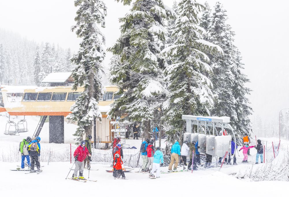 Skiing at Stevens Pass