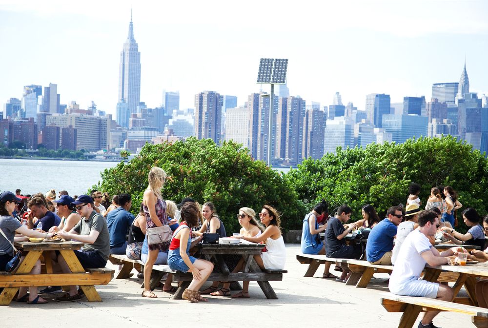 Dining area at Smorgasburg