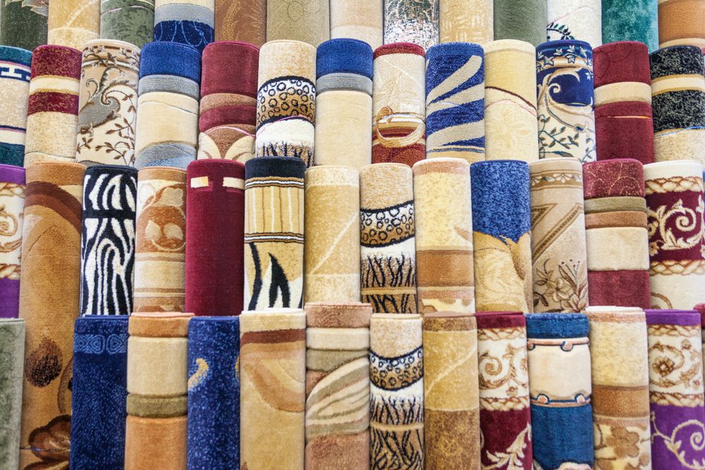 Carpets at a shop in Souk